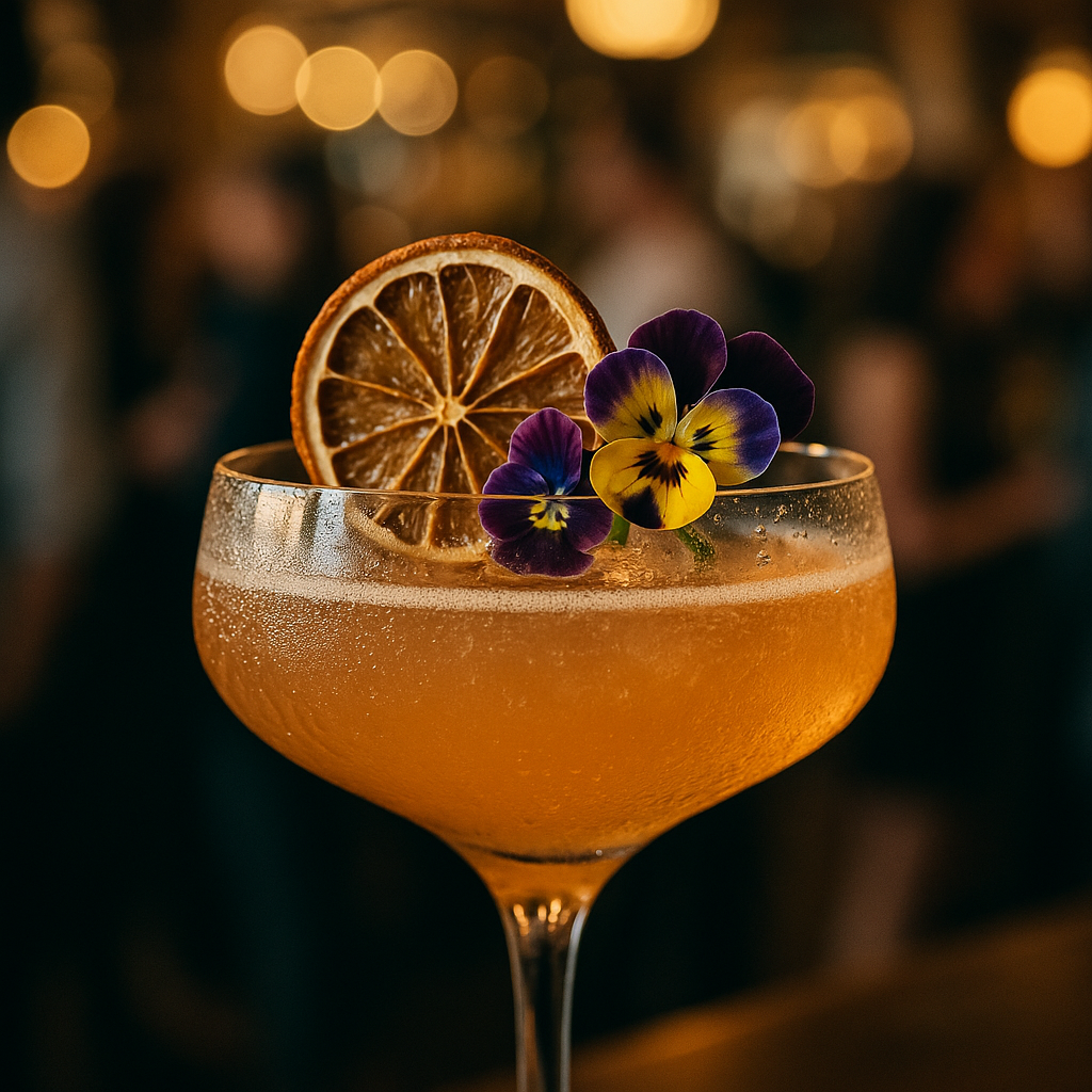 Crafted mocktail served at a dry socialising venue with botanical garnish