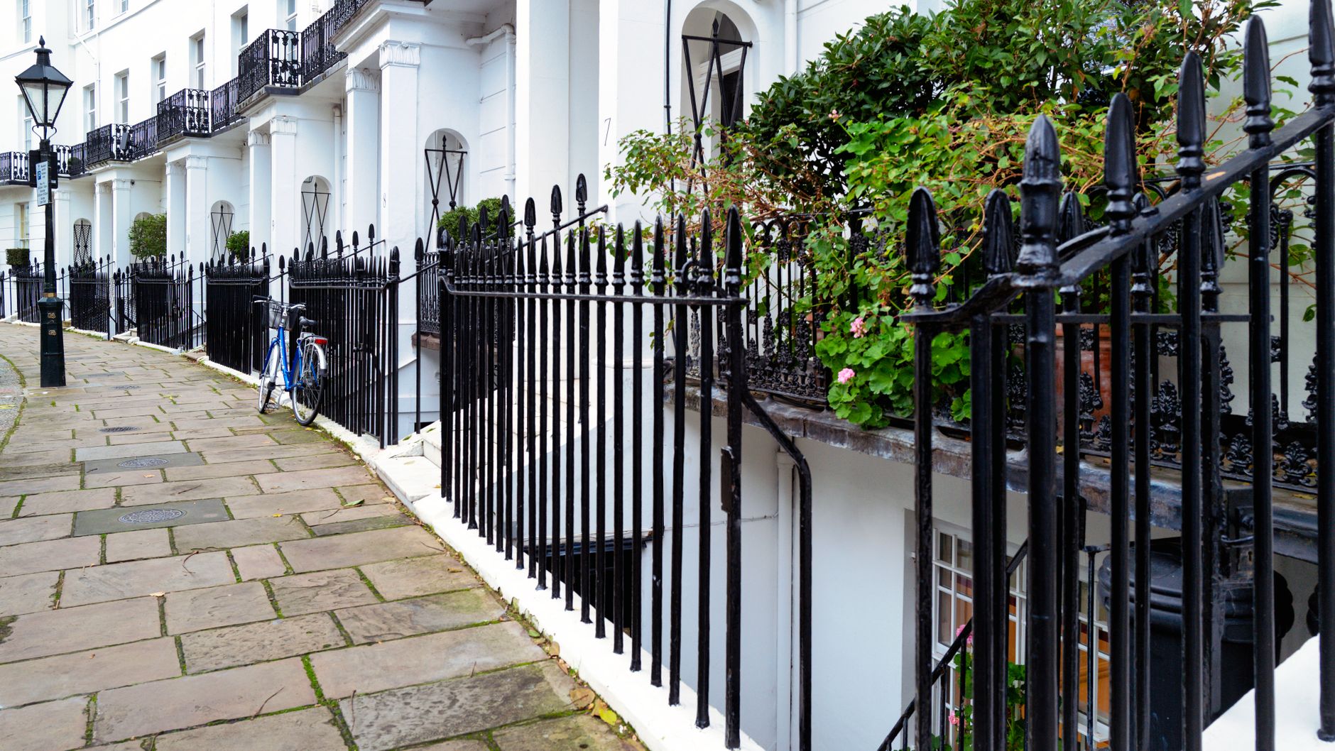 Victorian terraced houses on a London street illustrating UK postcode house prices differences